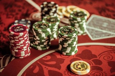 Roulette wheel spinning in live studio